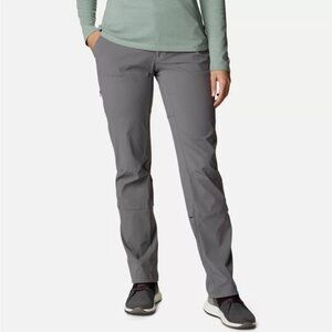 Columbia Women’s Saturday Trail Stretch Grey Pant Outdoor Hiking Size 12 Short